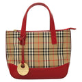Burberry Nova Check Handbag Nova Check Canvas And Leather Beige Canvas Handbag