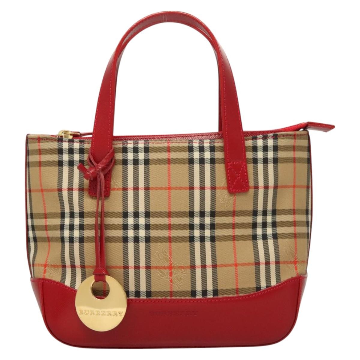 Burberry Nova Check Handbag Nova Check Canvas And Leather Beige Canvas Handbag