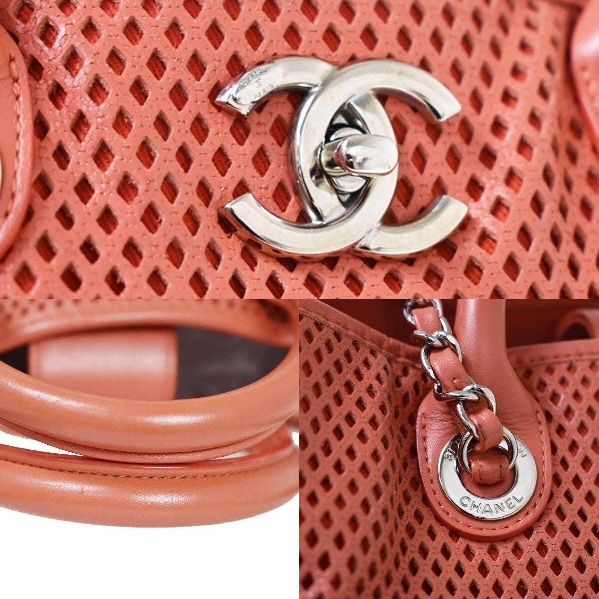 Chanel French Riviera Tote Quilted Caviar Pink Leather Handbag