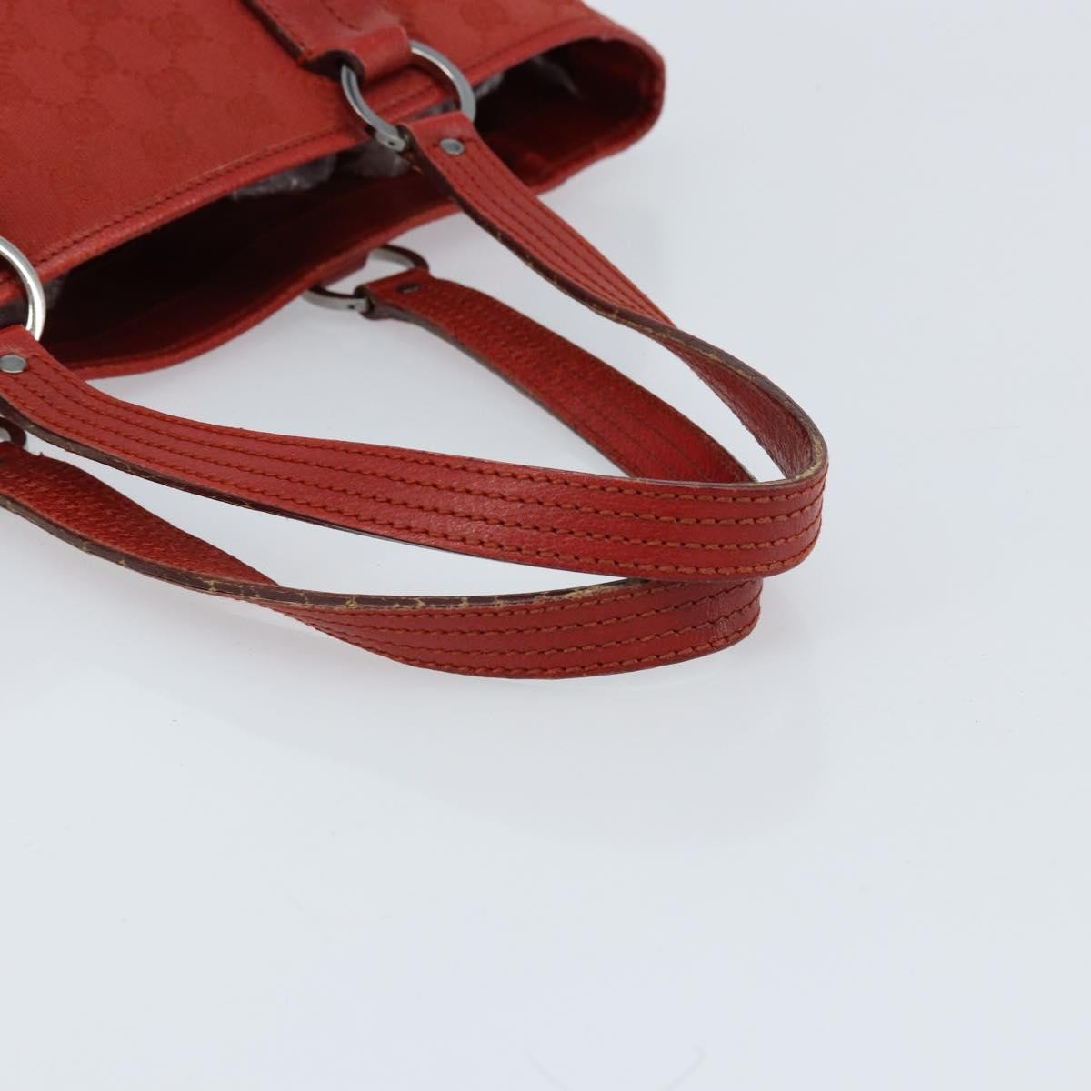 Gucci Vintage Open Tote Gg Canvas Red Canvas Tote Bag Bag (Pre-Owned)
