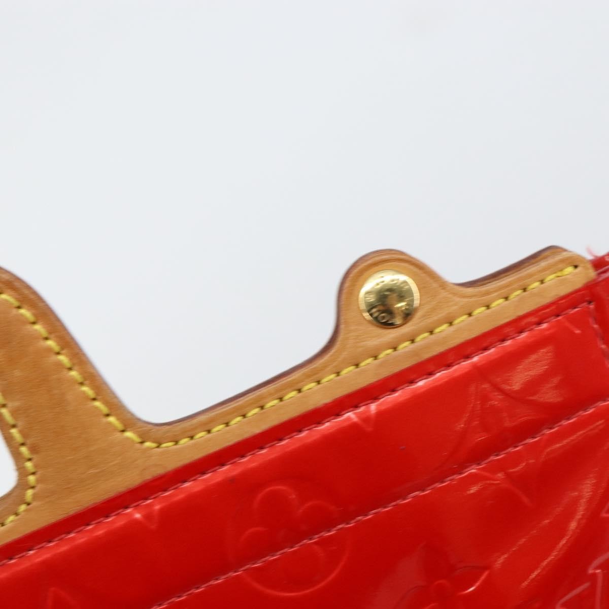 Louis Vuitton Stanton Handbag Monogram Vernis Red Patent_Leather Tote Bag