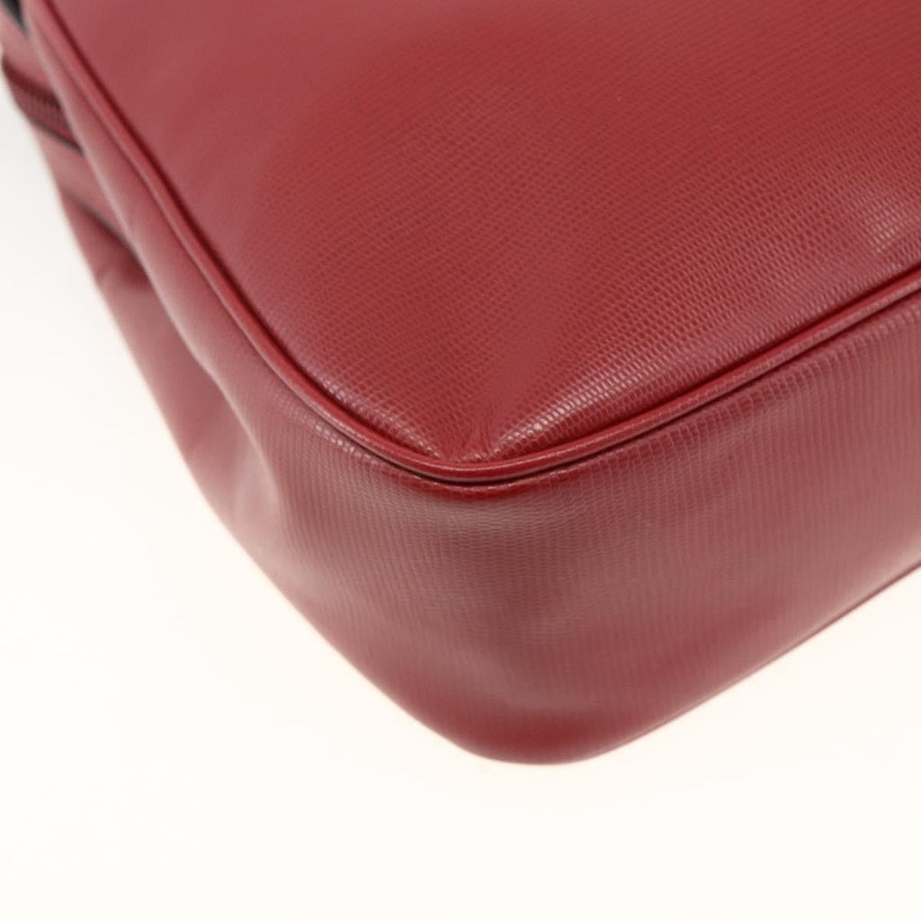 Celine Circle Logo Leather Burgundy Leather Tote Bag Bag