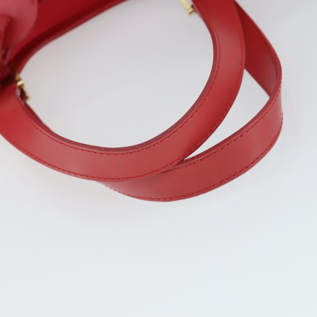 Louis Vuitton Plage Lagoon Bay Handbag Vinyl Epi Leather Red Plastic Tote Bag