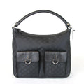 Gucci Gucci Abbey Hobo Bag Purse W/D Ring,Black Nylon 293581
