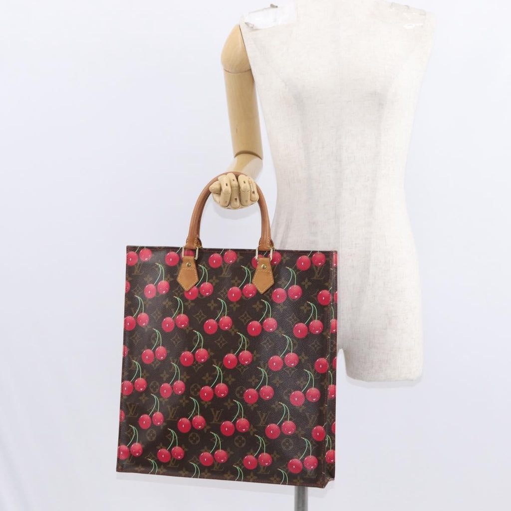 Louis Vuitton Sac Plat Bag Limited Edition Monogram Cerises Brown Canvas Handbag