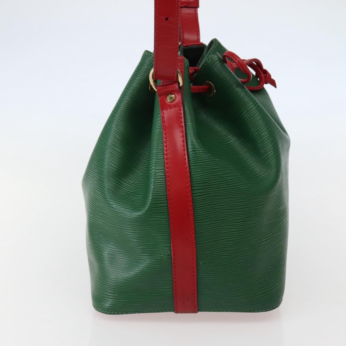 Louis Vuitton Bicolor Petit Noe Handbag Epi Leather Green Leather Shoulder Bag