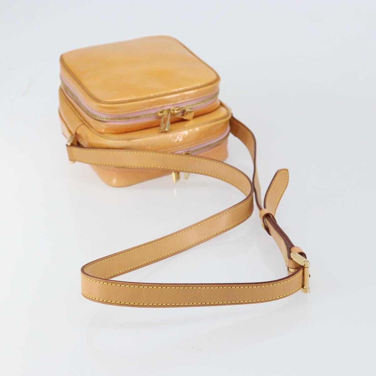 Louis Vuitton Wooster Handbag Monogram Vernis Yellow Patent_Leather Shoulder Bag
