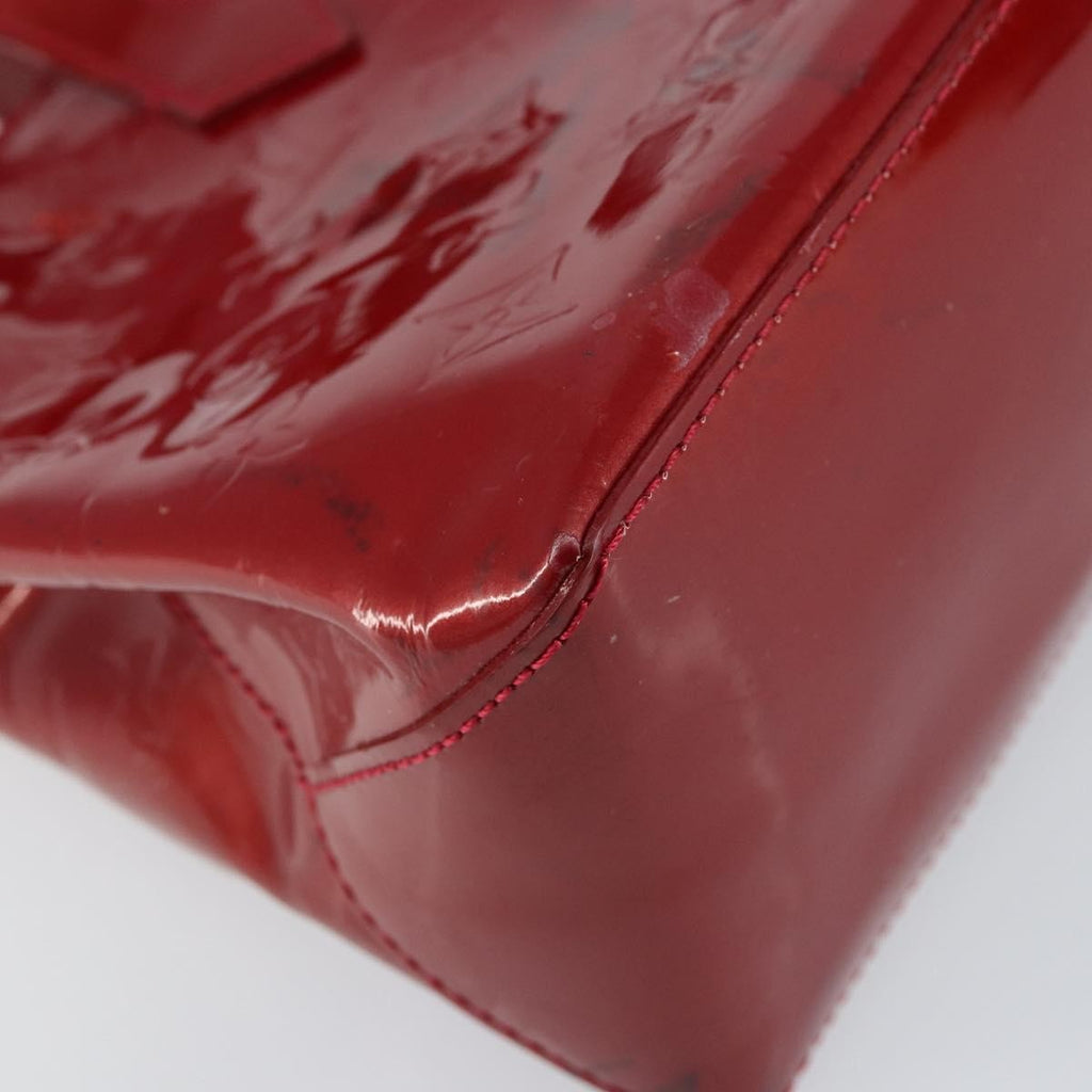 Louis Vuitton Wilshire Handbag Monogram Vernis Red Patent_Leather Handbag