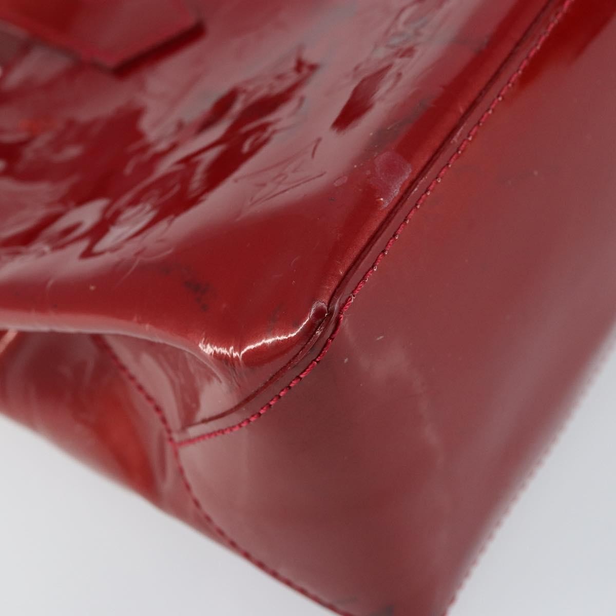 Louis Vuitton Wilshire Handbag Monogram Vernis Red Patent_Leather Handbag
