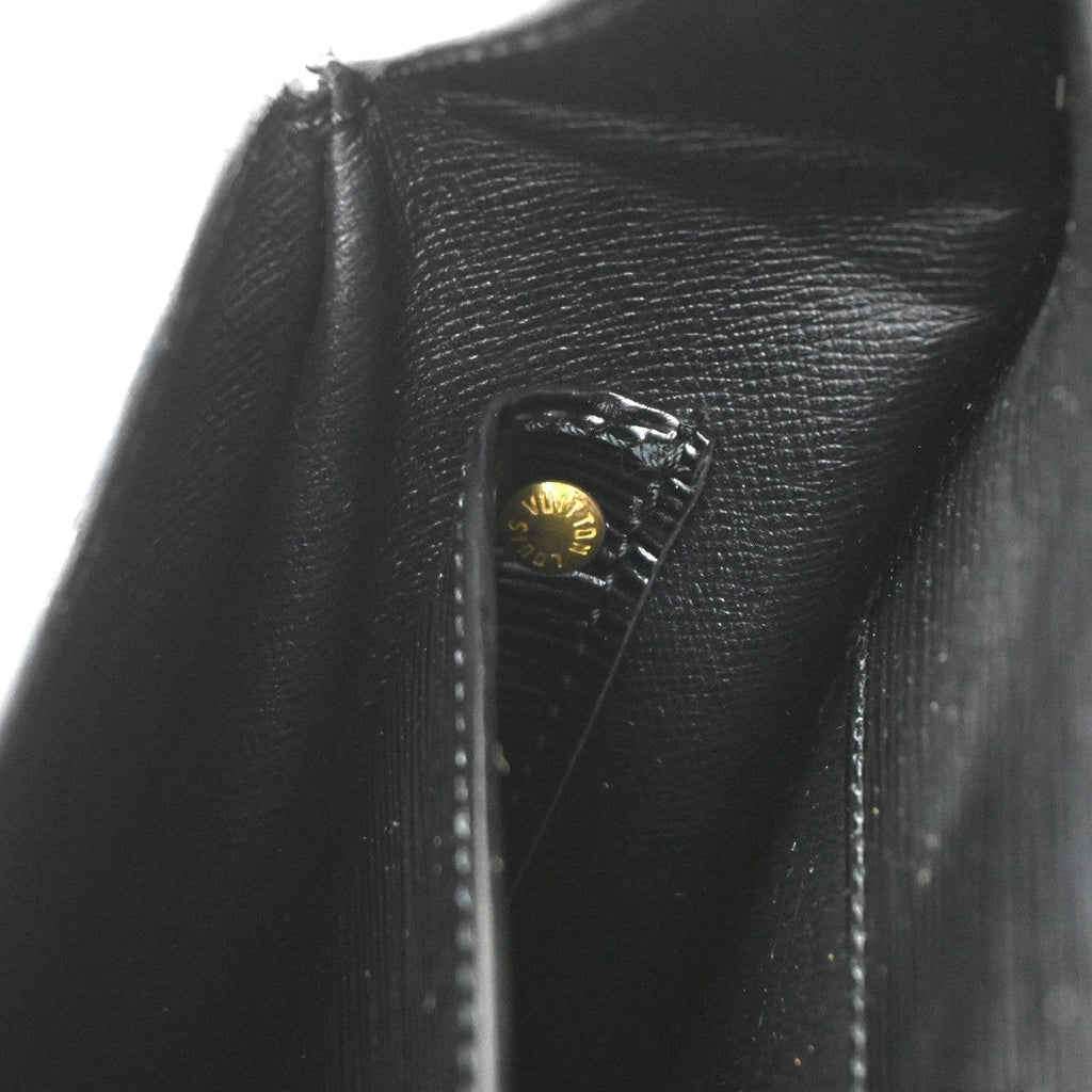 Louis Vuitton Cartouchiere Handbag Epi Leather Black Leather Shoulder Bag