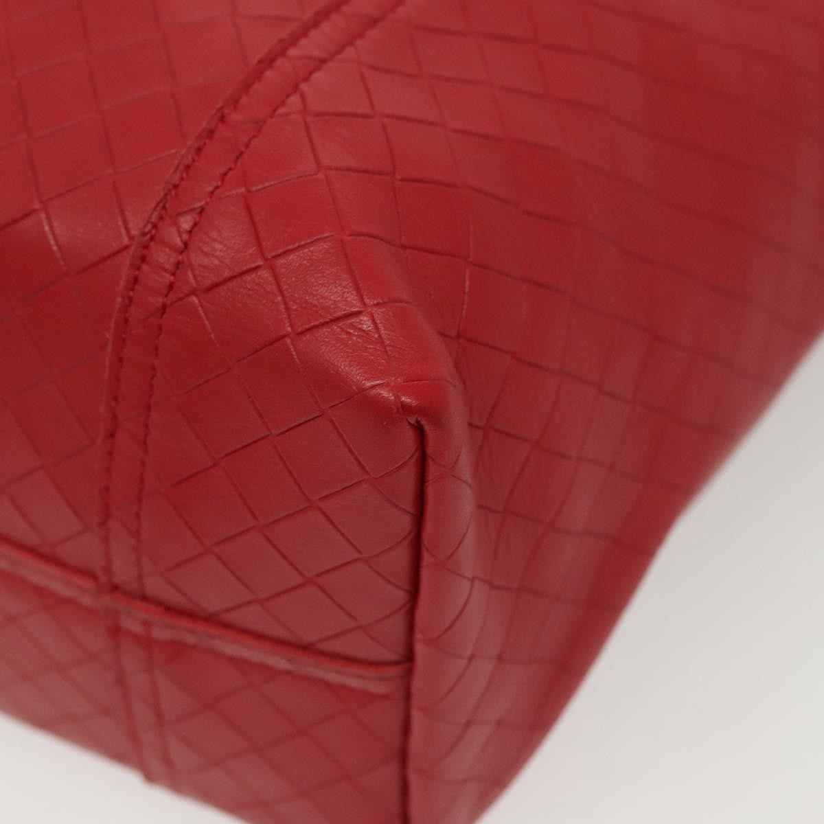 Bottega Veneta Intrecciomirage Tote Leather Red Leather Tote Bag Bag