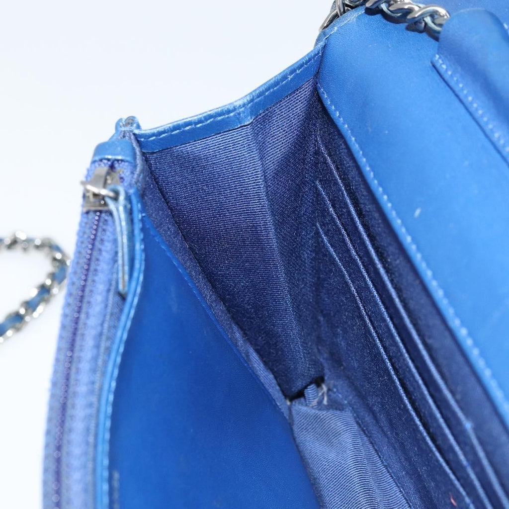 Chanel Wallet On Chain Canvas Navy Canvas Shoulder Bag Bag