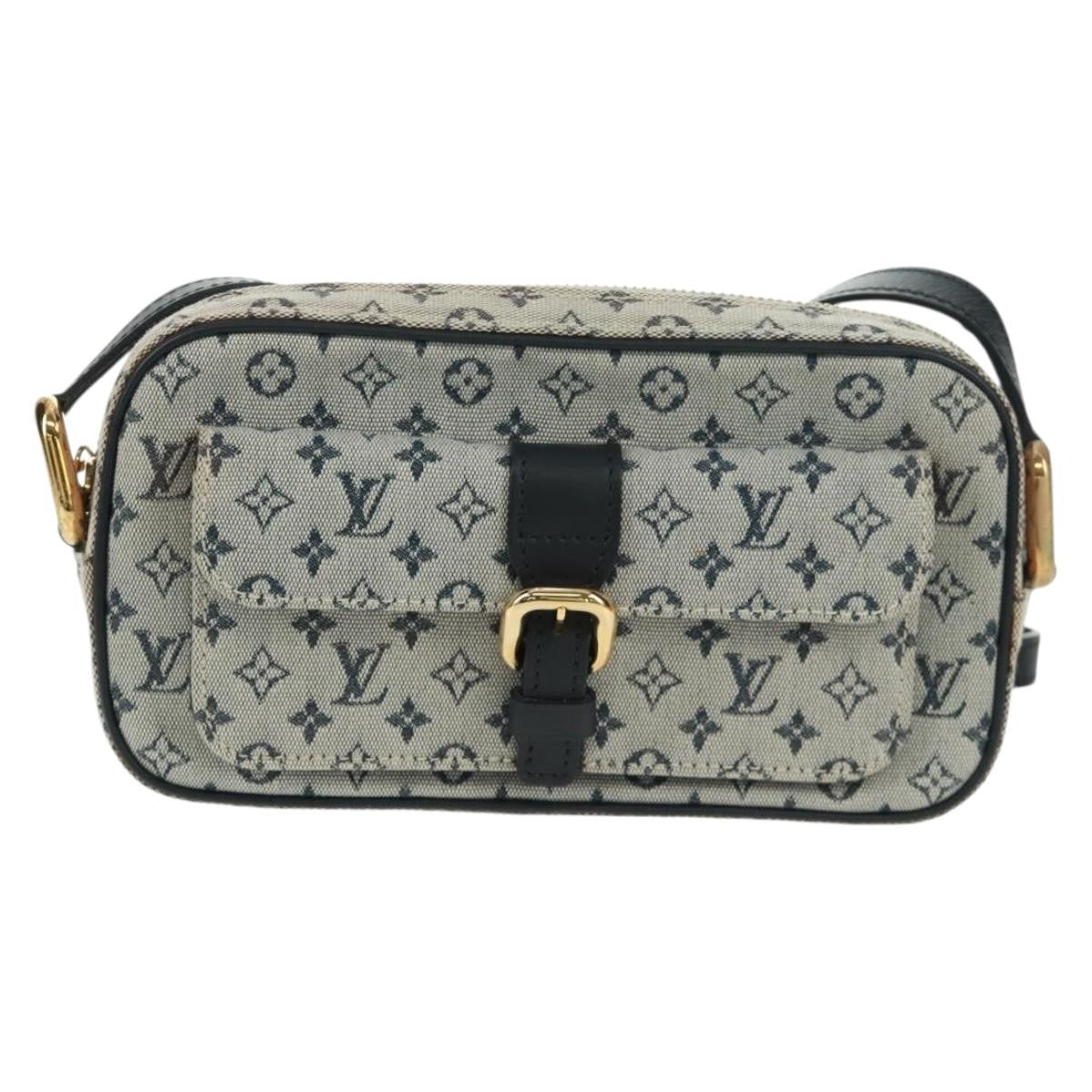 Louis Vuitton Juliette Crossbody Bag Mini Lin Blue Canvas Shoulder Bag