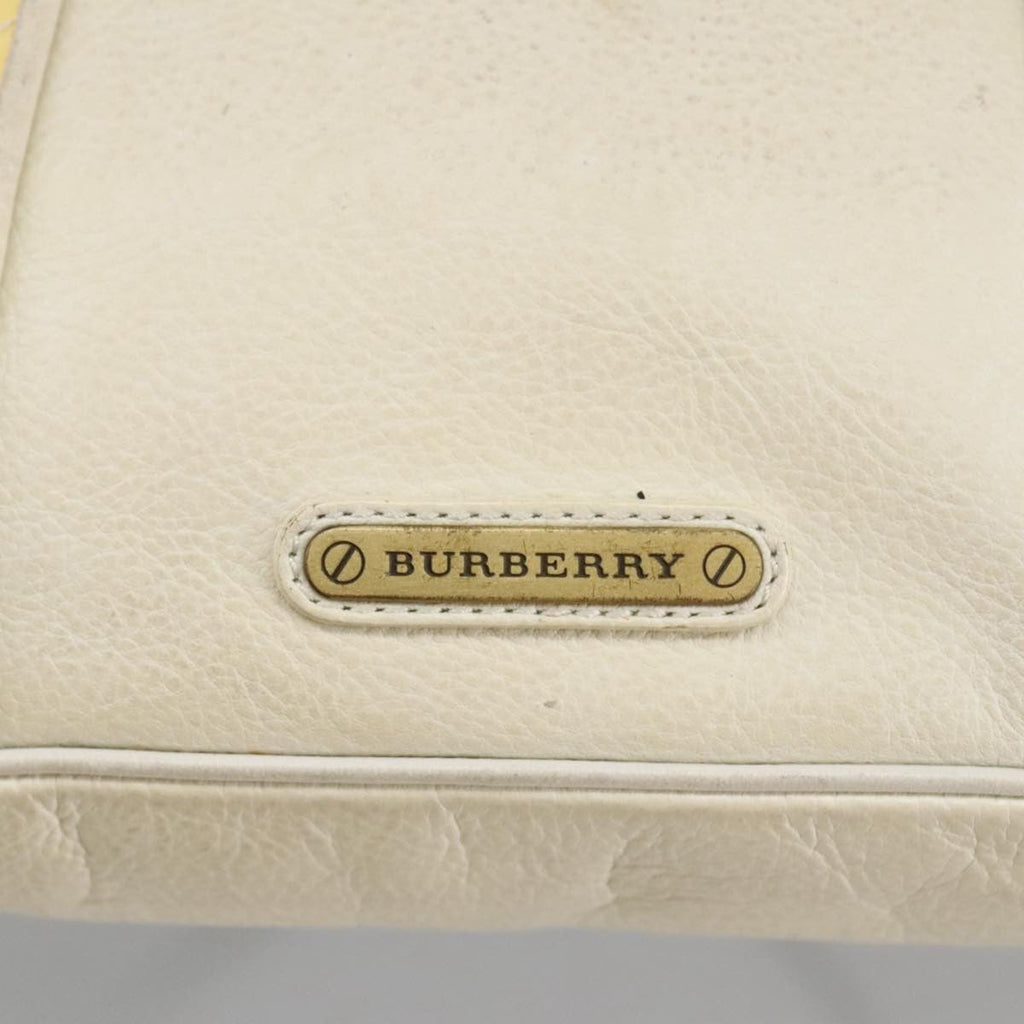 Burberry Vintage Shoulder Bag Leather White Leather Shoulder Bag
