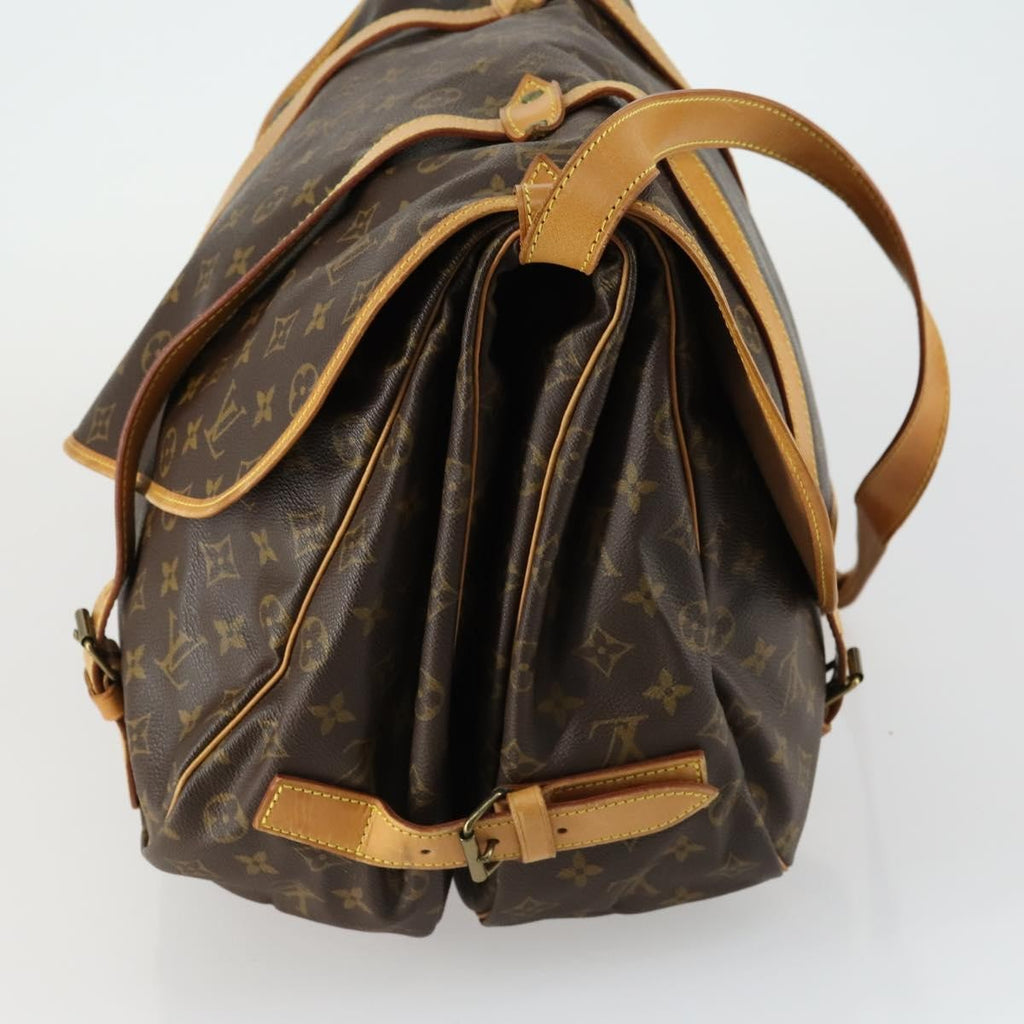 Louis Vuitton Saumur Handbag Monogram Canvas Brown Canvas Shoulder Bag