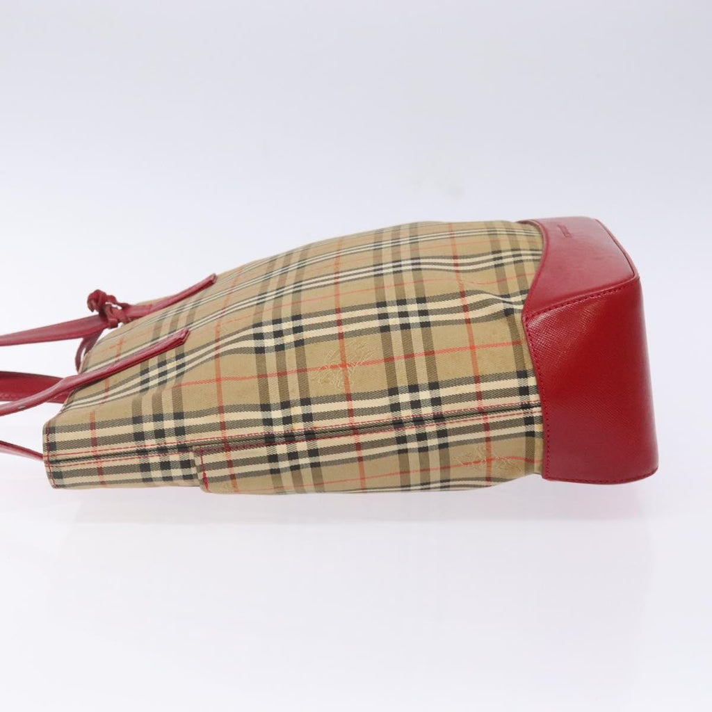 Burberry Nova Check Tote Canvas Check Pattern Beige Canvas Tote Bag