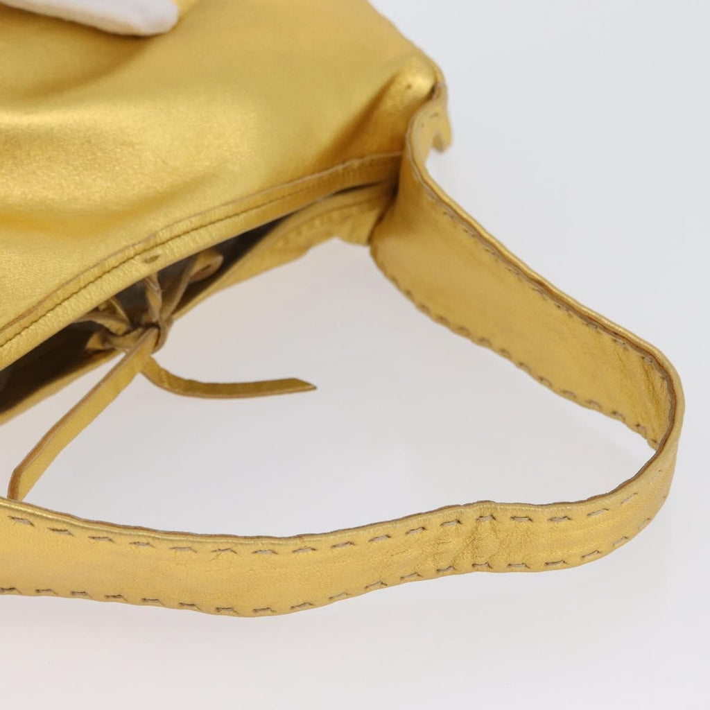 Prada Vintage Shoulder Bag Leather Gold Leather Shoulder Bag Bag