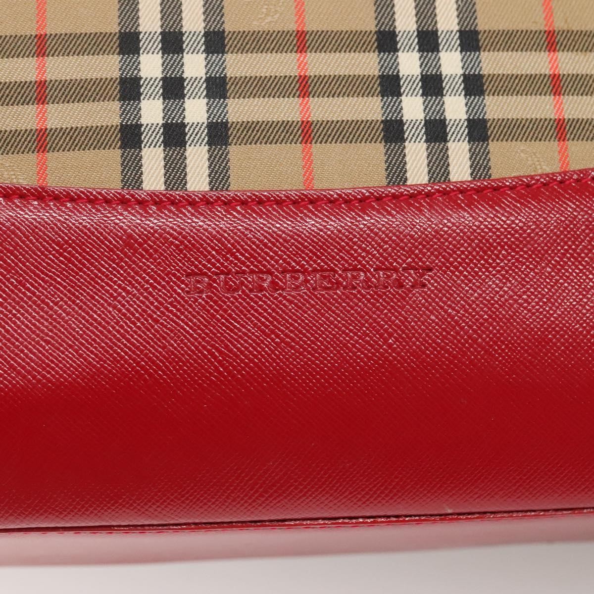 Burberry Nova Check Tote Canvas And Leather Beige Canvas Tote Bag
