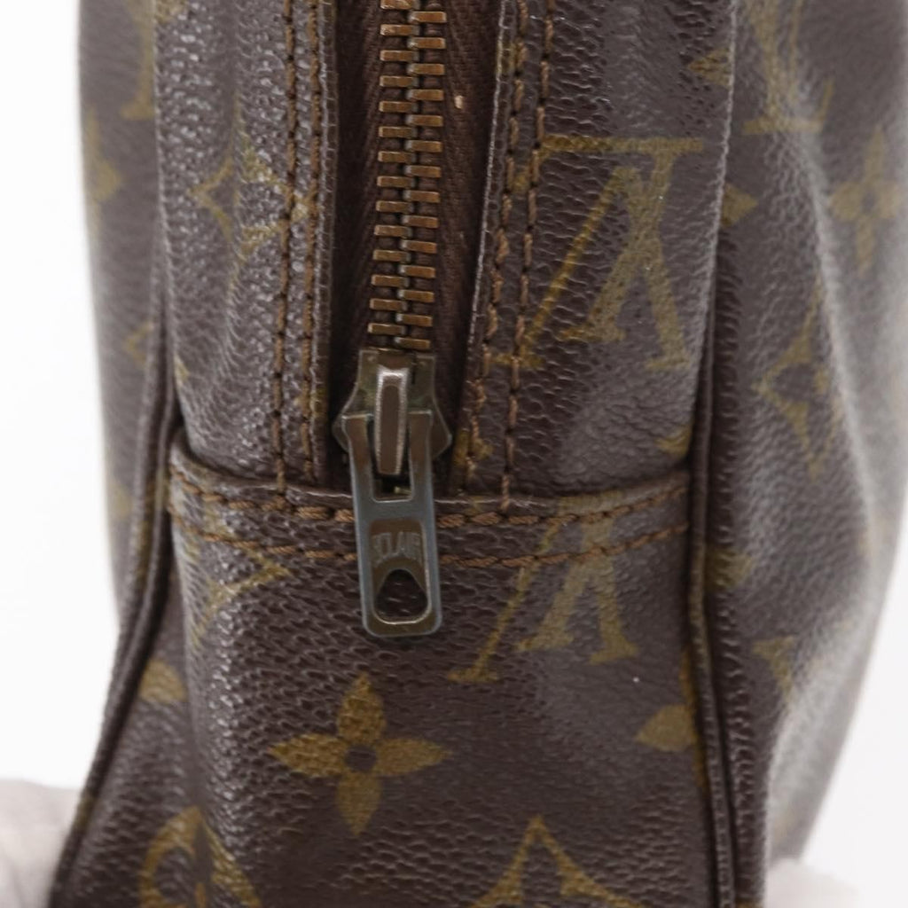 Louis Vuitton Trousse Toiletry Pouch Monogram Canvas Brown Canvas Toiletry Case Accessory