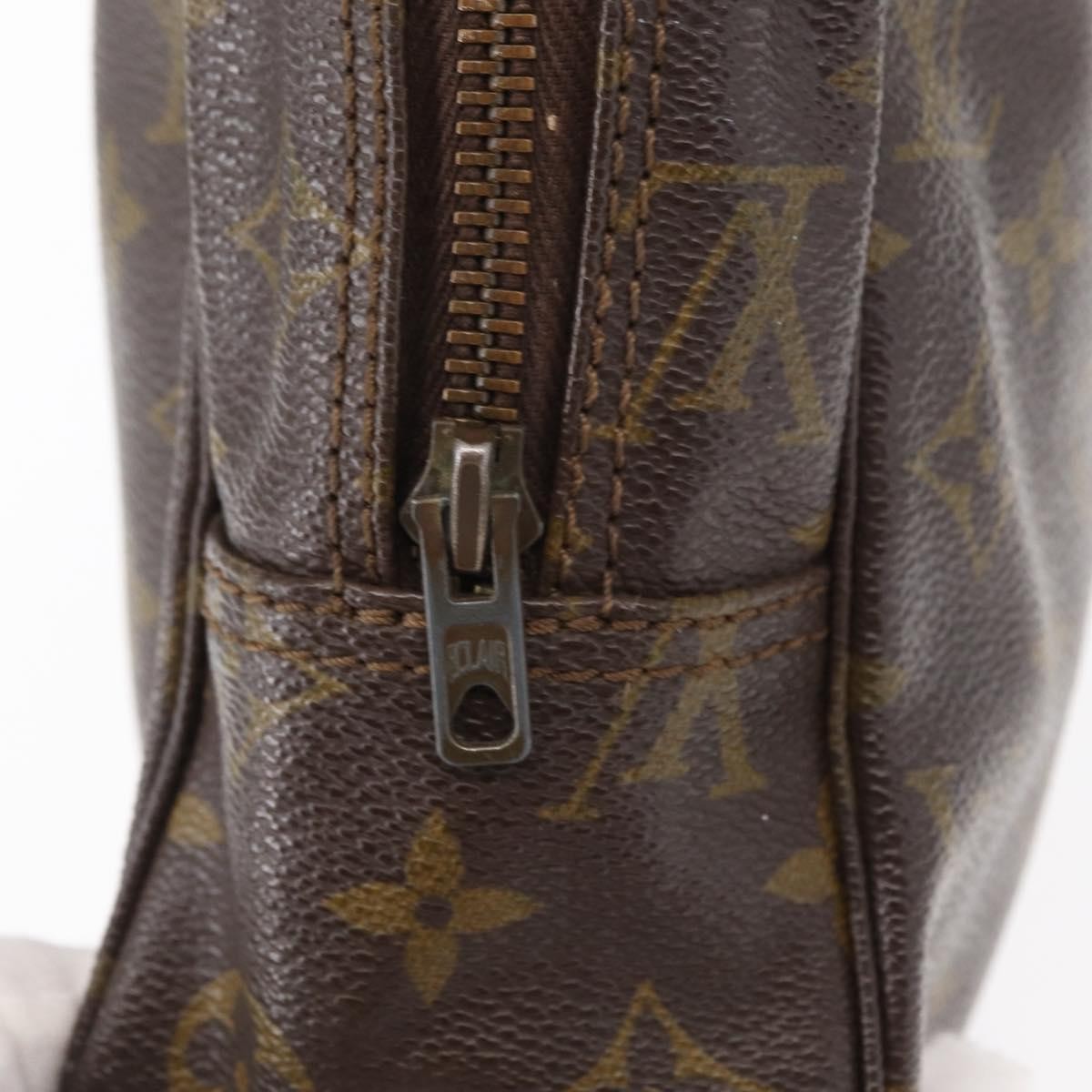 Louis Vuitton Trousse Toiletry Pouch Monogram Canvas Brown Canvas Toiletry Case Accessory