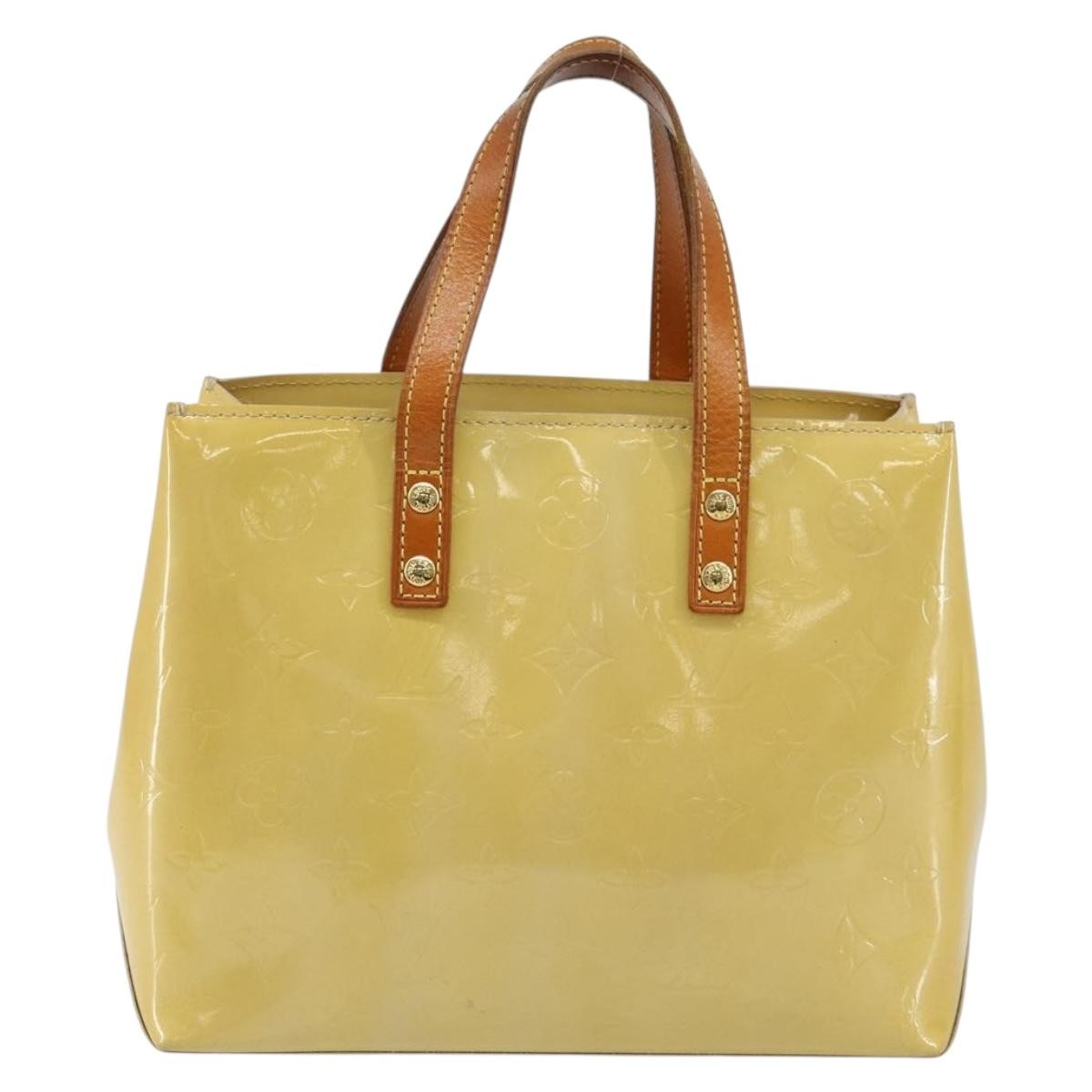 Louis Vuitton Reade Handbag Monogram Vernis Beige Patent_Leather Bag