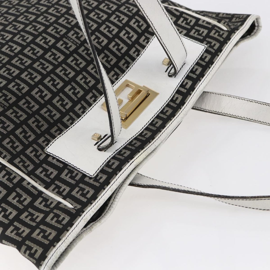 Fendi Zucca Tote Bag Canvas Black Canvas Tote Bag Bag