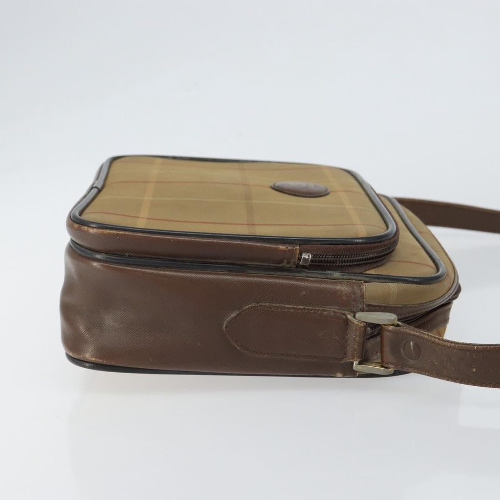 Burberry Nova Check Shoulder Bag Canvas Beige Canvas Shoulder Bag