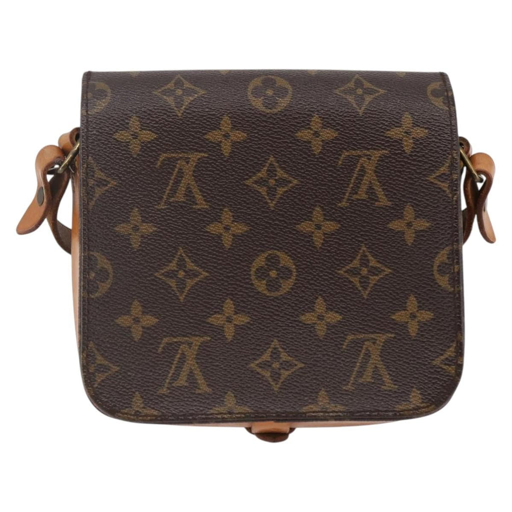 Louis Vuitton Cartouchiere Handbag Monogram Canvas Brown Canvas Shoulder Bag
