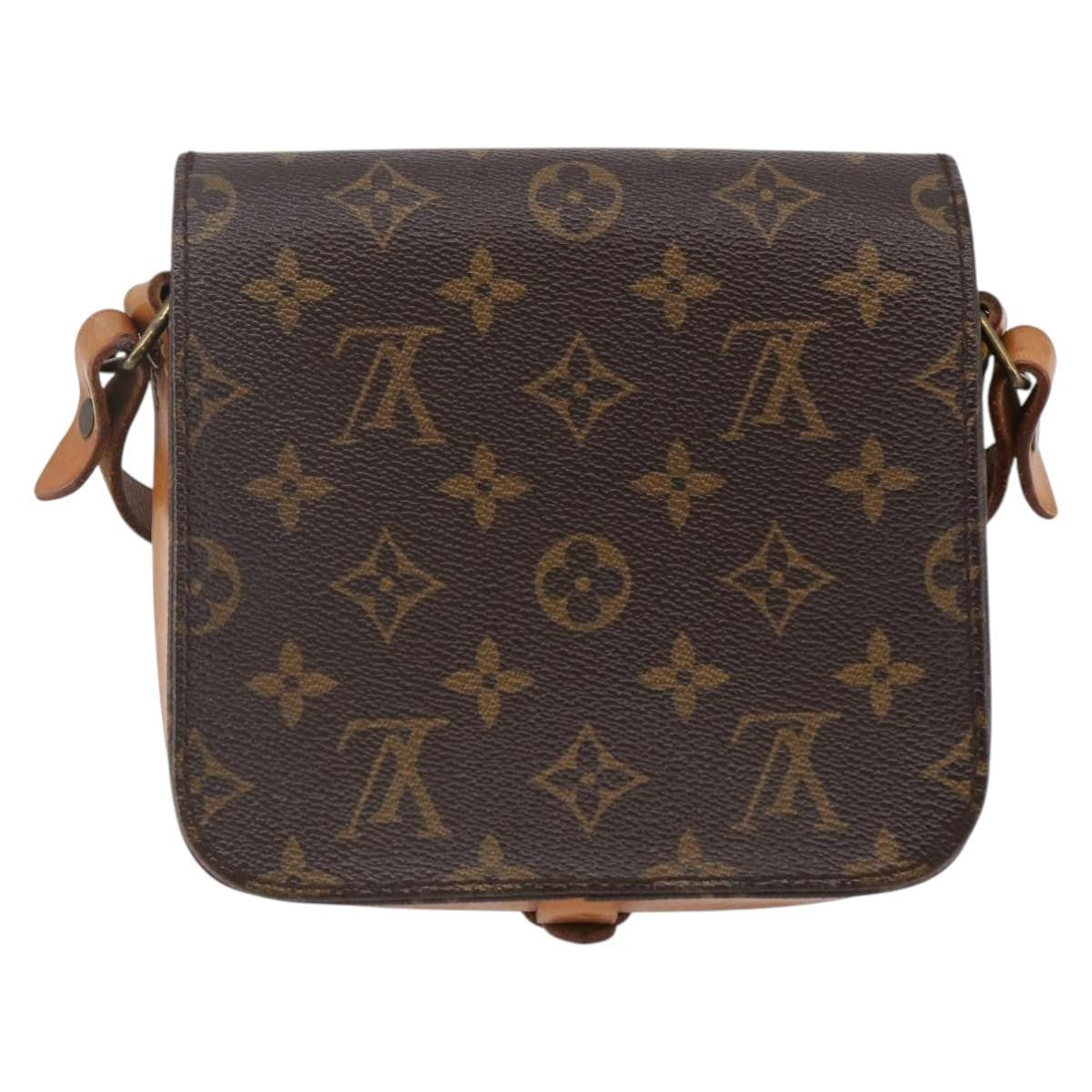 Louis Vuitton Cartouchiere Handbag Monogram Canvas Brown Canvas Shoulder Bag