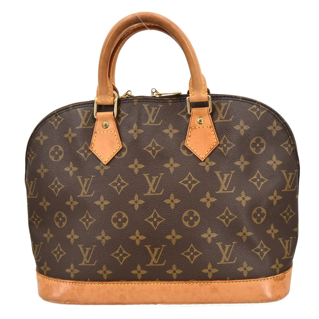 Louis Vuitton Alma Handbag Monogram Canvas Brown Canvas Handbag