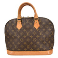 Louis Vuitton Alma Handbag Monogram Canvas Brown Canvas Handbag