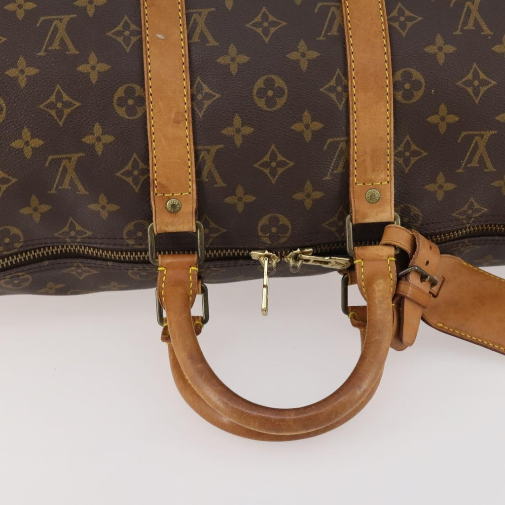Louis Vuitton Keepall Bandouliere Bag Monogram Canvas Brown Canvas Travel Bag