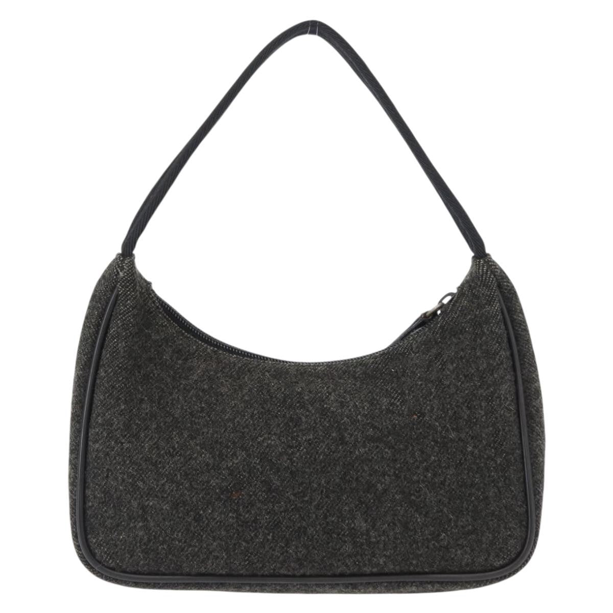 Prada Re-Edition 2000 Hobo Wool Gray Wool Handbag