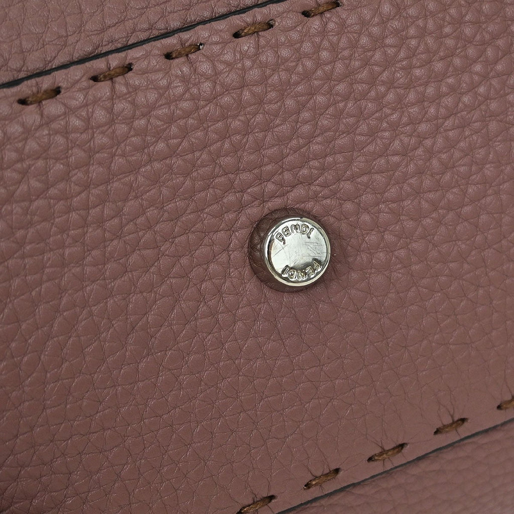 Fendi Selleria Peekaboo Bag Leather Purple Leather Handbag