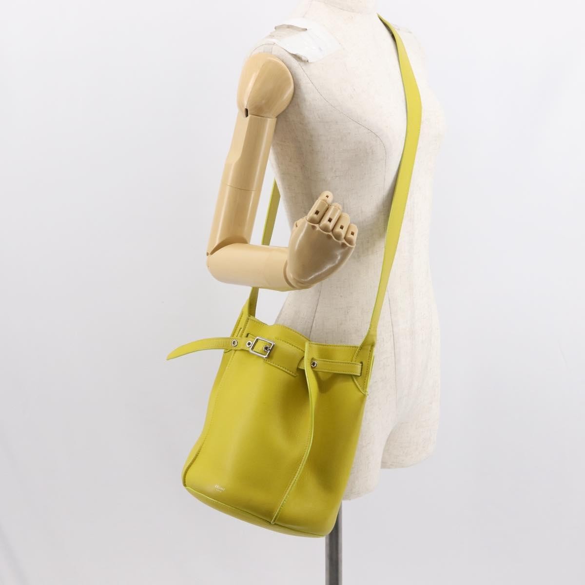Celine Long Strap Big Bag Bucket Leather Yellow Leather Shoulder Bag Bag