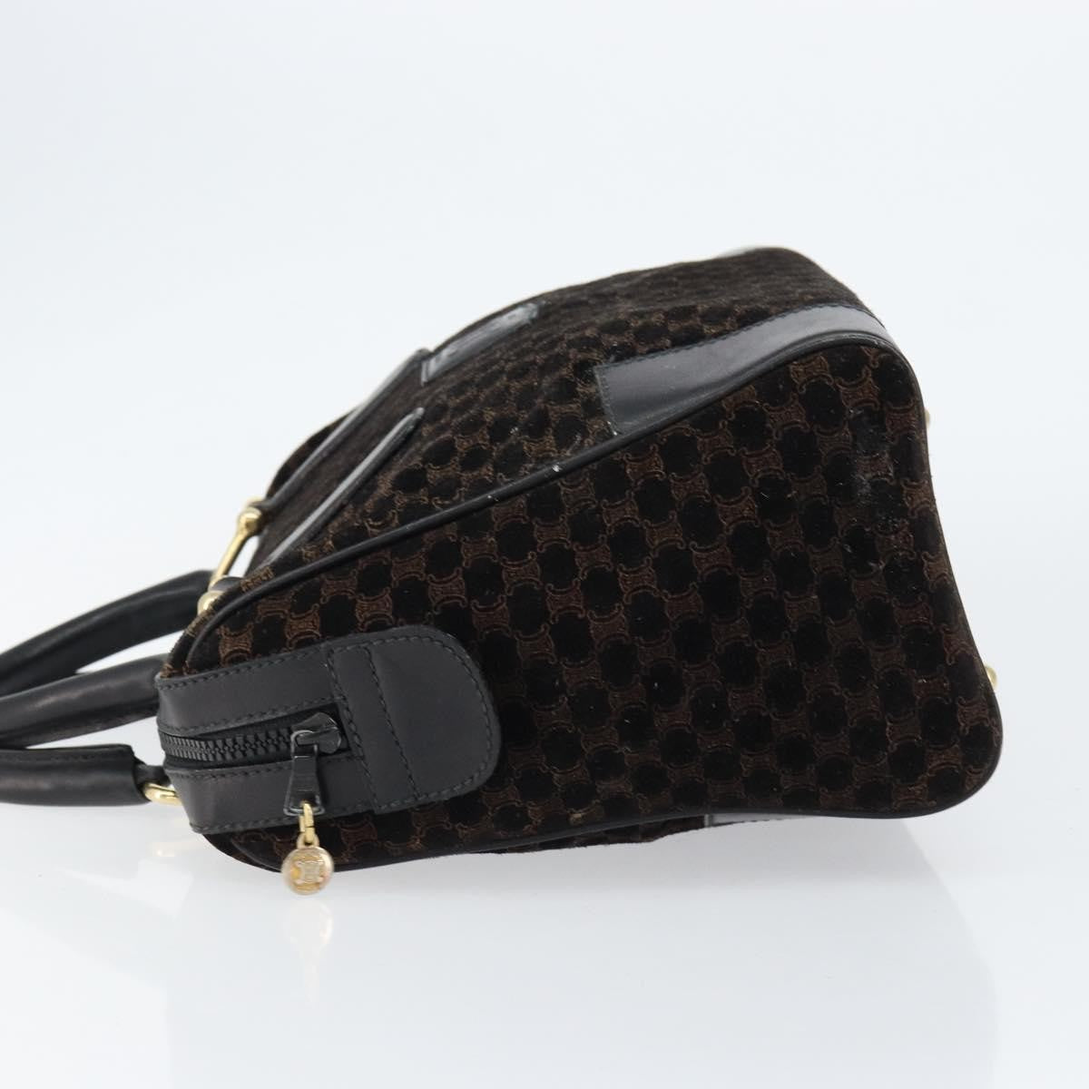 Celine Vintage Macadam Handbag C Macadam Suede Black Suede Handbag