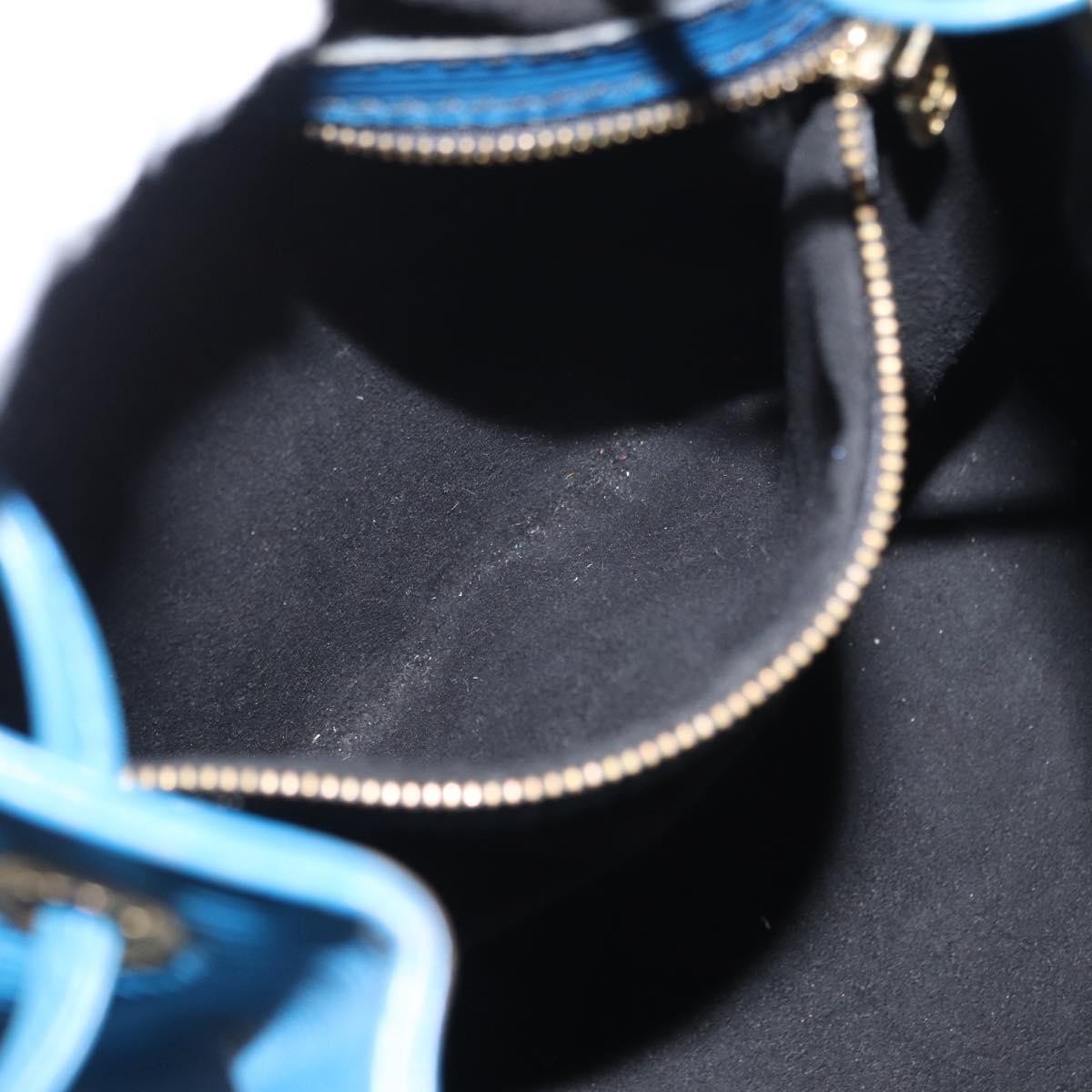 Louis Vuitton Petit Noe Handbag Epi Leather Blue Leather Shoulder Bag