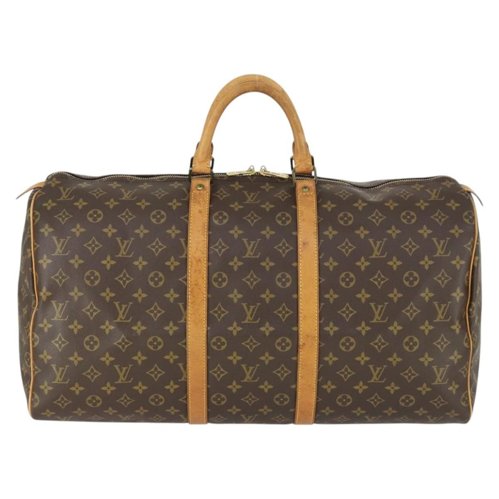 Louis Vuitton Keepall Bag Monogram Canvas Brown Canvas Travel Bag