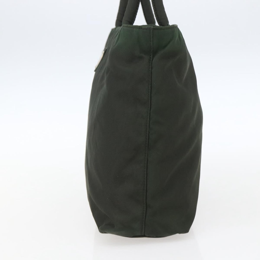 Prada Vintage Zip Handbag Tessuto Khaki Nylon Handbag