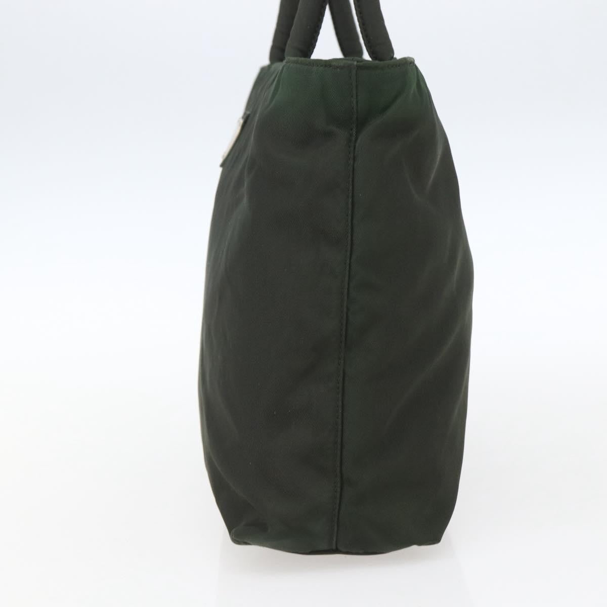 Prada Vintage Zip Handbag Tessuto Khaki Nylon Handbag