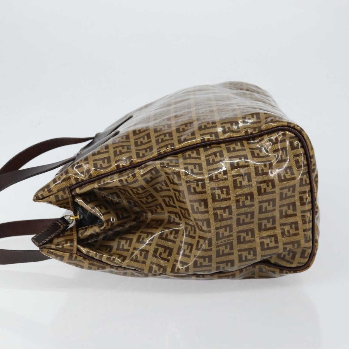 Fendi Zip Tote Canvas Beige Canvas Tote Bag Bag