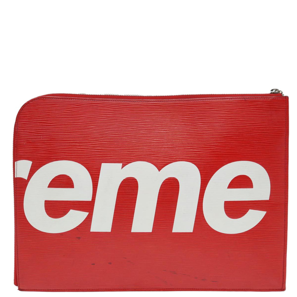 Louis Vuitton Pochette Jour Limited Edition Supreme Epi Leather Red Leather Clutche & Pouche Bag
