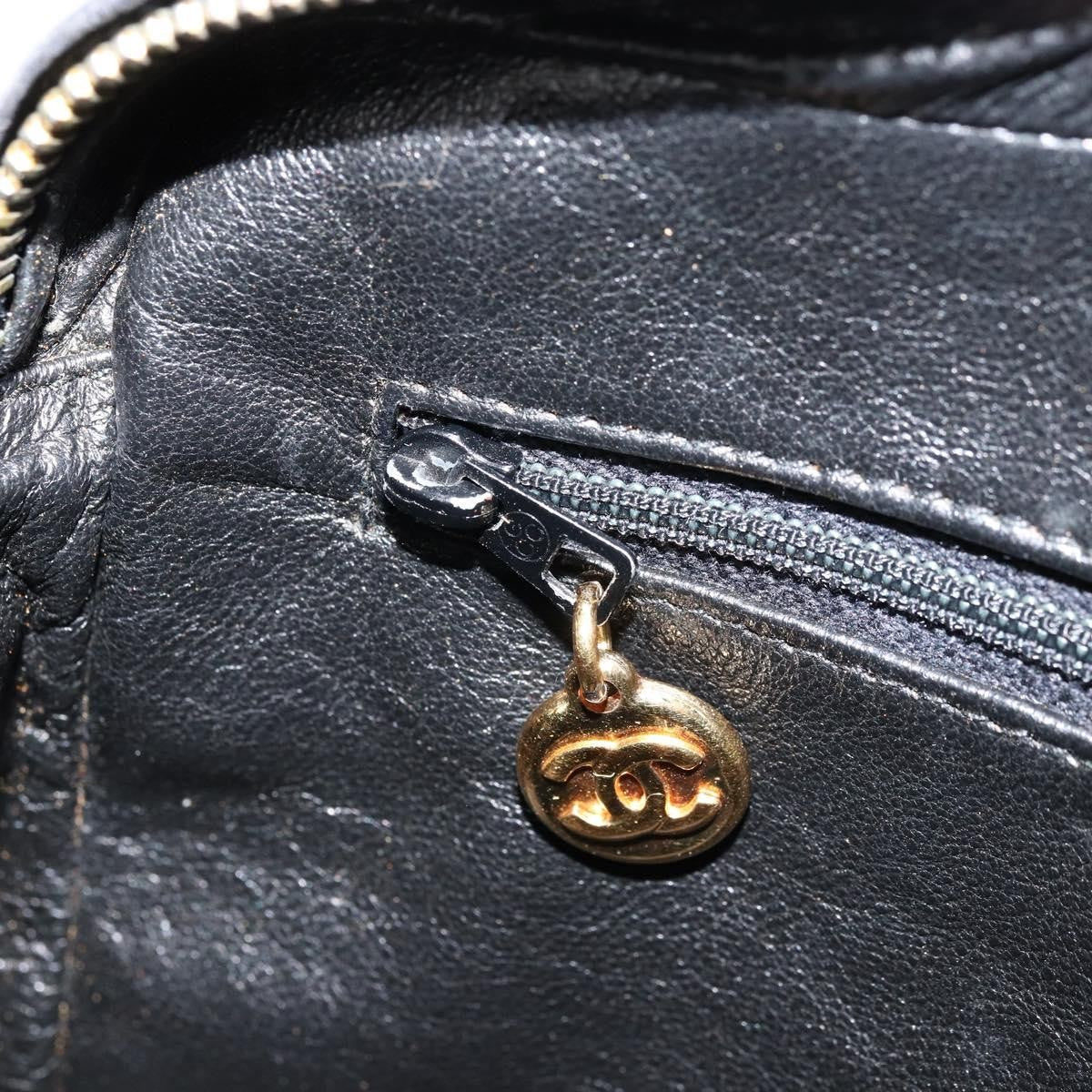Chanel Vintage Front Pocket Cc Camera Bag Caviar Black Leather Shoulder Bag Bag
