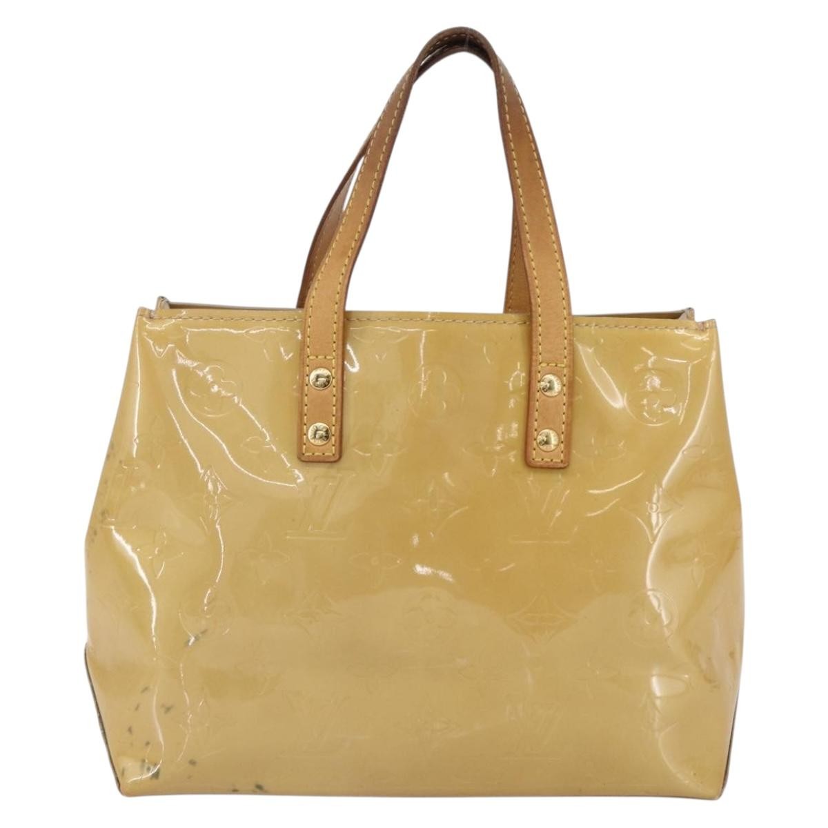 Louis Vuitton Reade Handbag Monogram Vernis Beige Patent_Leather Handbag
