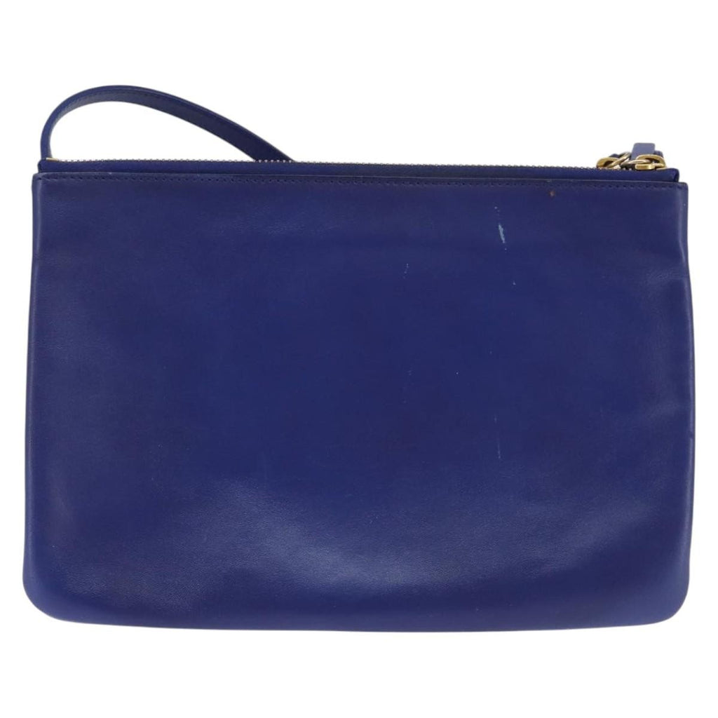 Celine Trio Crossbody Bag Leather Blue Leather Crossbody Bag Bag