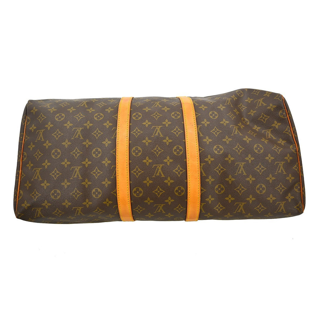 Louis Vuitton Keepall Bag Monogram Canvas Brown Canvas Travel Bag