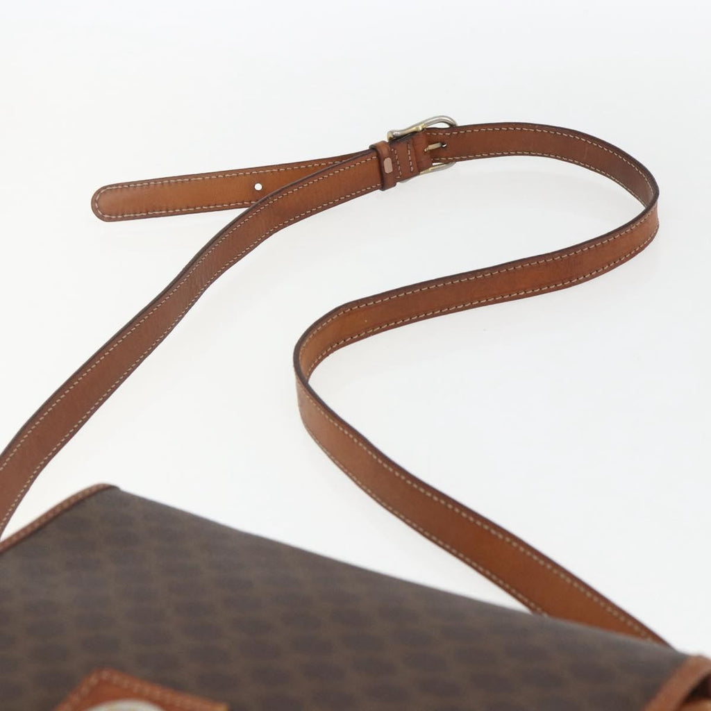 Celine Macadam Shoulder Bag Pvc Leather Brown Pvc Shoulder Bag Bag