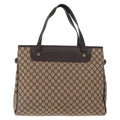 Celine Vintage Macadam Handbag Canvas Beige Canvas Handbag