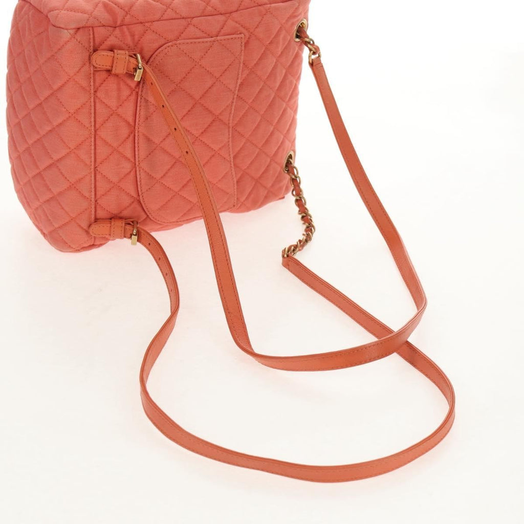Chanel Vintage Flap Backpack Denim Pink Denim_Jeans Backpack Bag