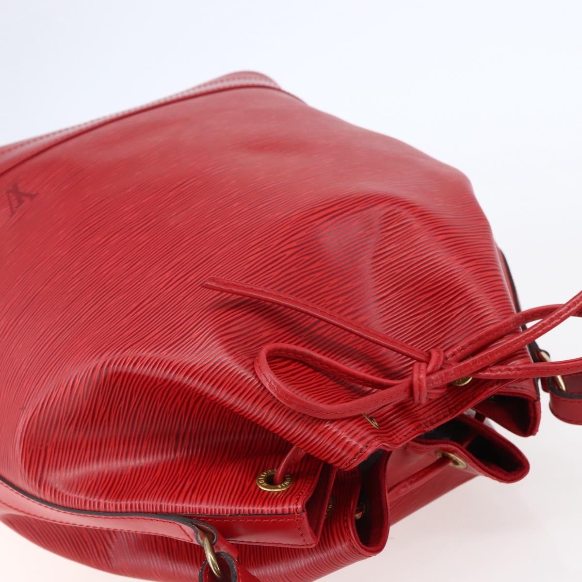 Louis Vuitton Noe Handbag Epi Leather Red Leather Bag
